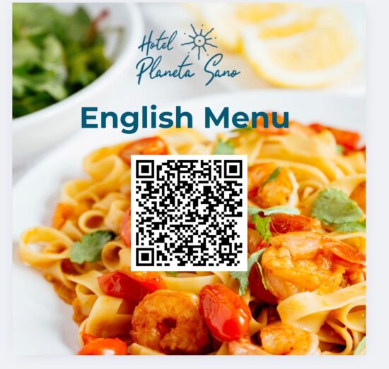 English Menu QR code
